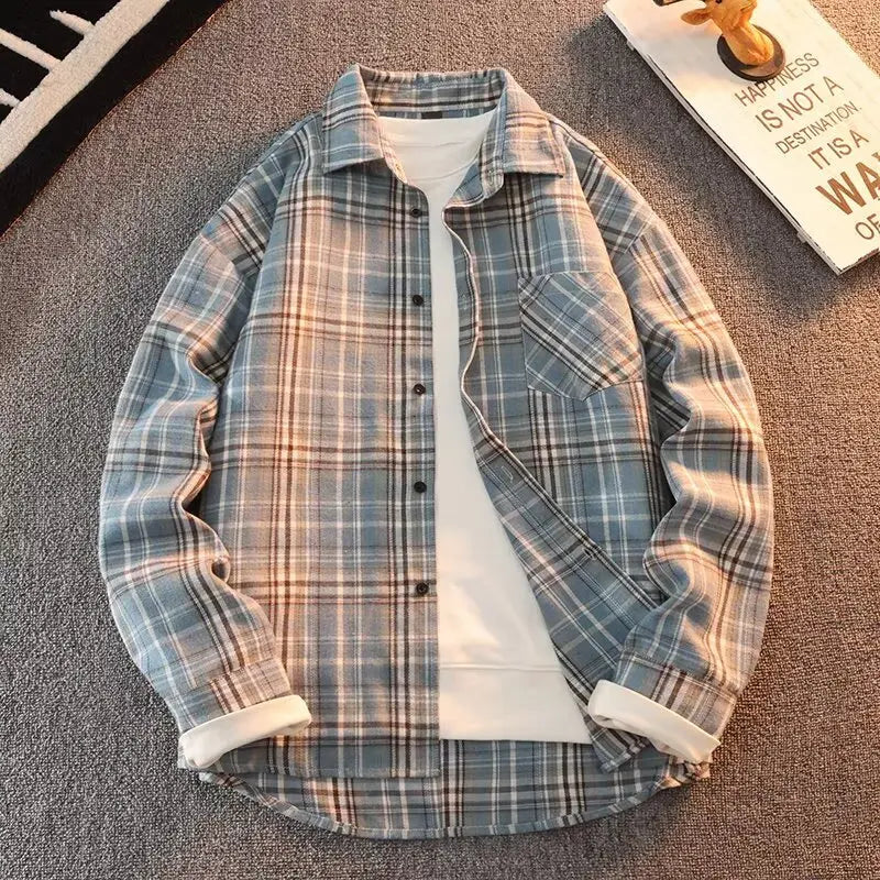Vinthentic Men’s Casual Plaid Flannel Shirt
