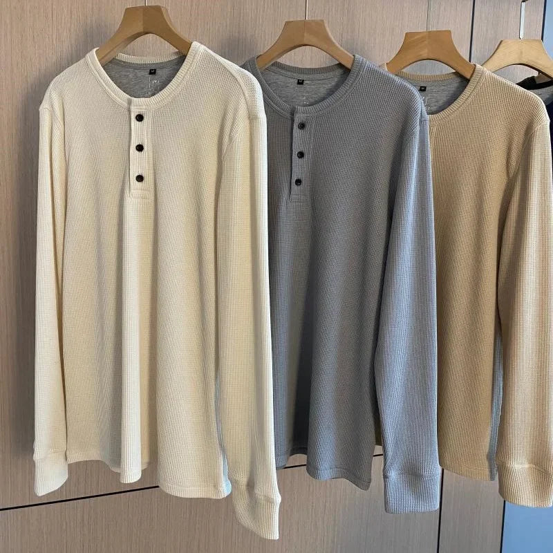 Camisa waffle de manga comprida Signature Vinthentic