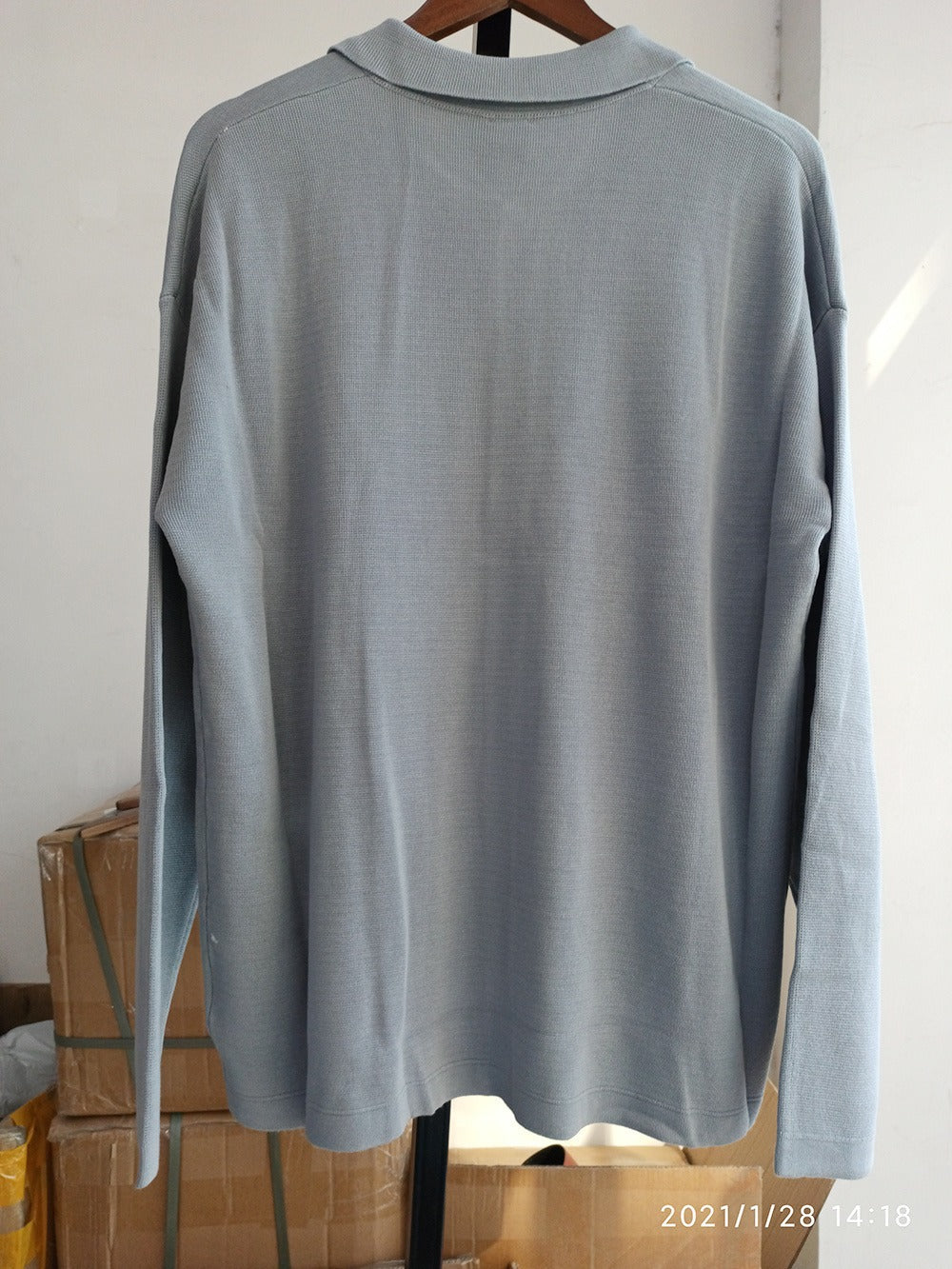 Camisa de punto con botones para hombre Galardo