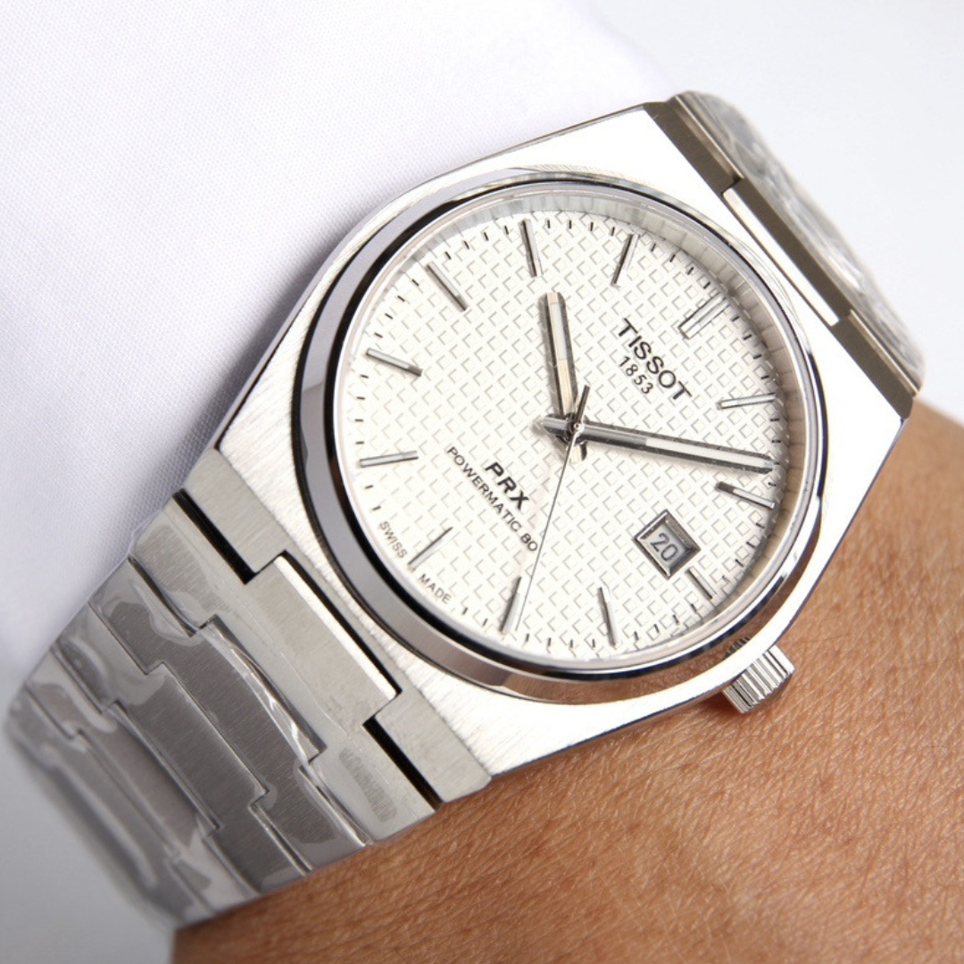 ТЅТ PRX Textured 40mm Watch Silver White