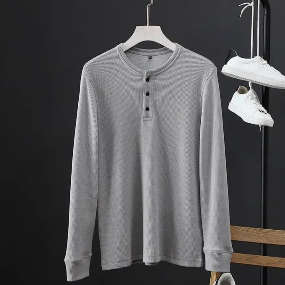 Camisa waffle de manga comprida Signature Vinthentic