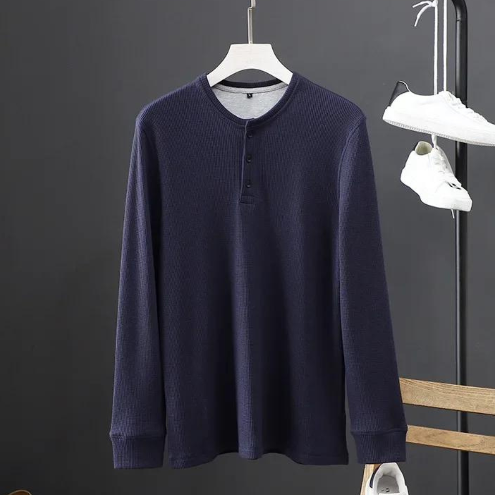 Camisa waffle de manga comprida Signature Vinthentic