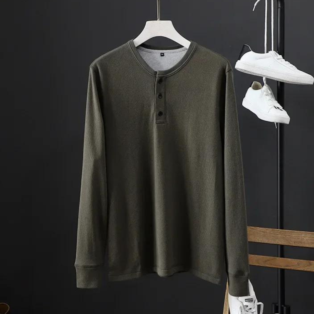 Camisa waffle de manga comprida Signature Vinthentic