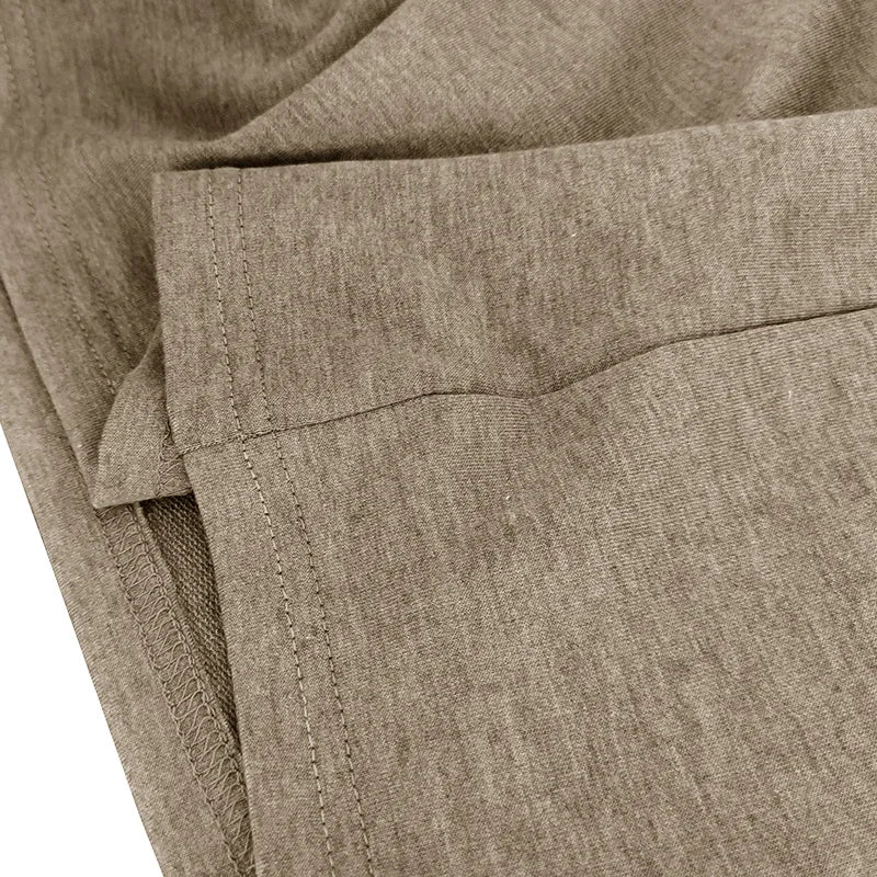Męska koszula typu pullover z kontrastowymi panelami i zamkiem do jednej czwartej