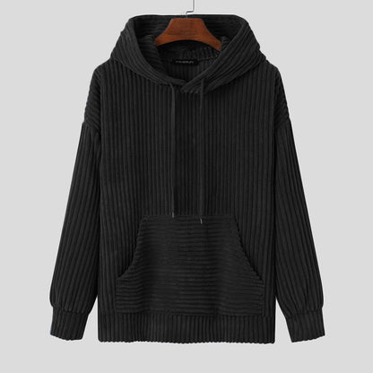 Sweat à capuche en velours côtelé Les