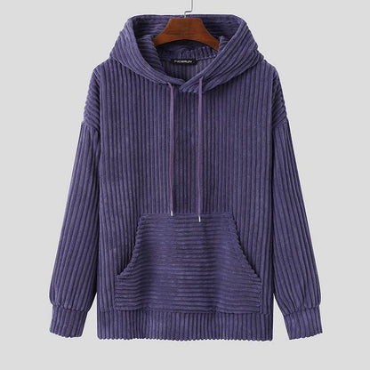 Sweat à capuche en velours côtelé Les