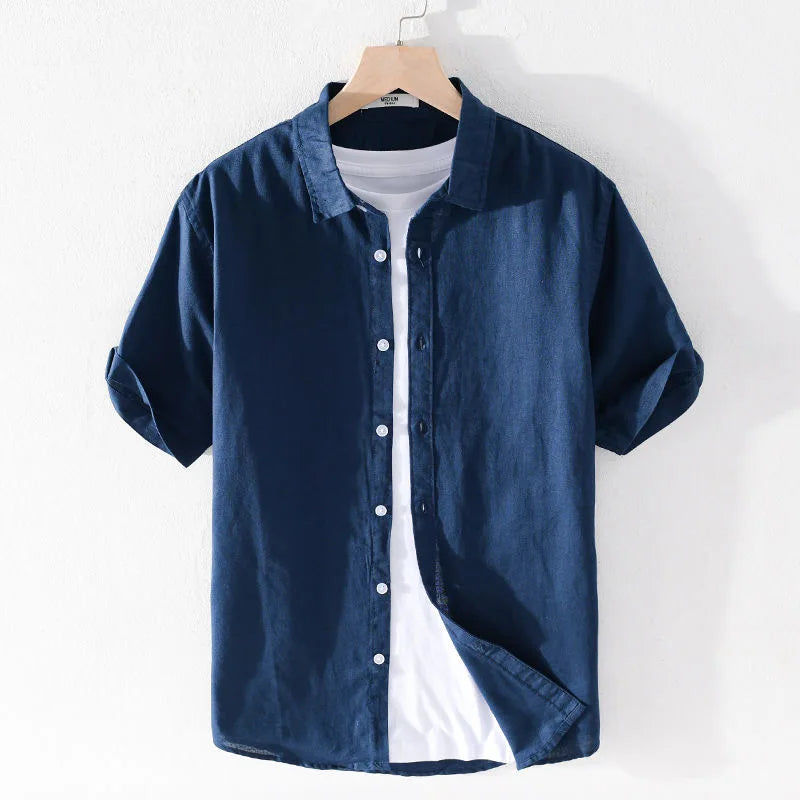Camisa de linho com botões Georges Seurat