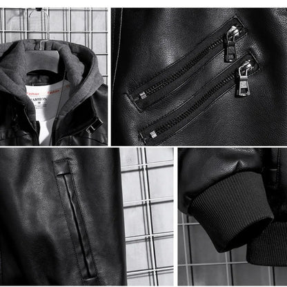 Fabiano D’Angelo Lederjacke mit Kapuze