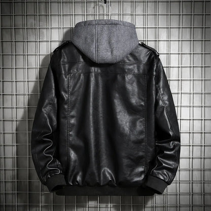 Fabiano D’Angelo Lederjacke mit Kapuze