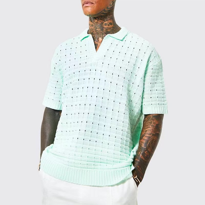 Gestricktes Poloshirt für Herren von Vinthentic Giovani