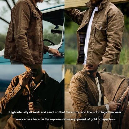 Veste rétro pour homme en toile cirée Vinthentic