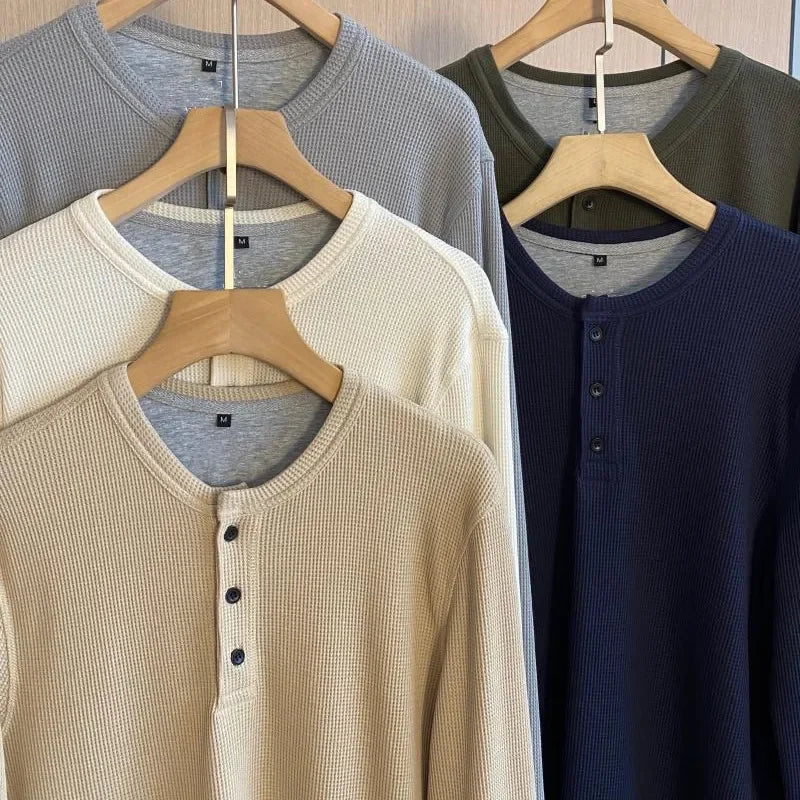 Camisa waffle de manga comprida Signature Vinthentic