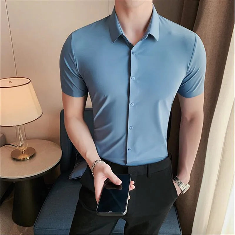 Camisa de mangas curtas para homem Henri Valliere