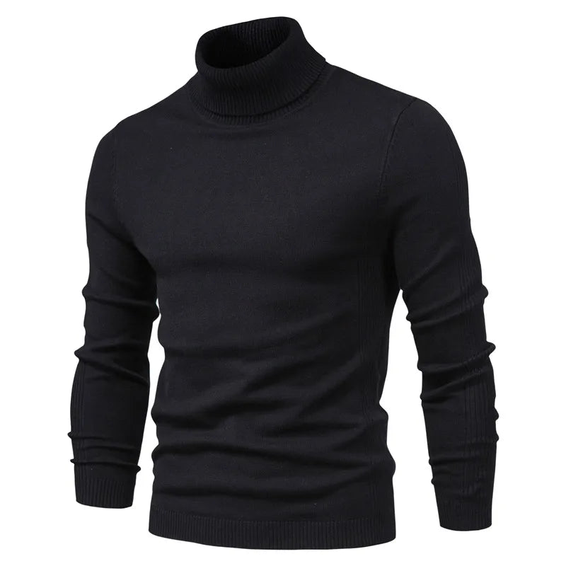 Alessio Moro Men Slim Fit Turtleneck Sweater Warm Winter Knit Pullover