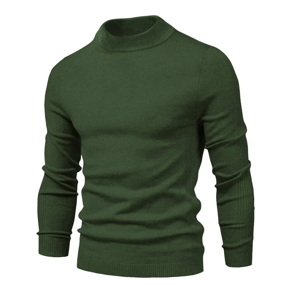 Alessio Moro Men Slim Fit Turtleneck Sweater Warm Winter Knit Pullover