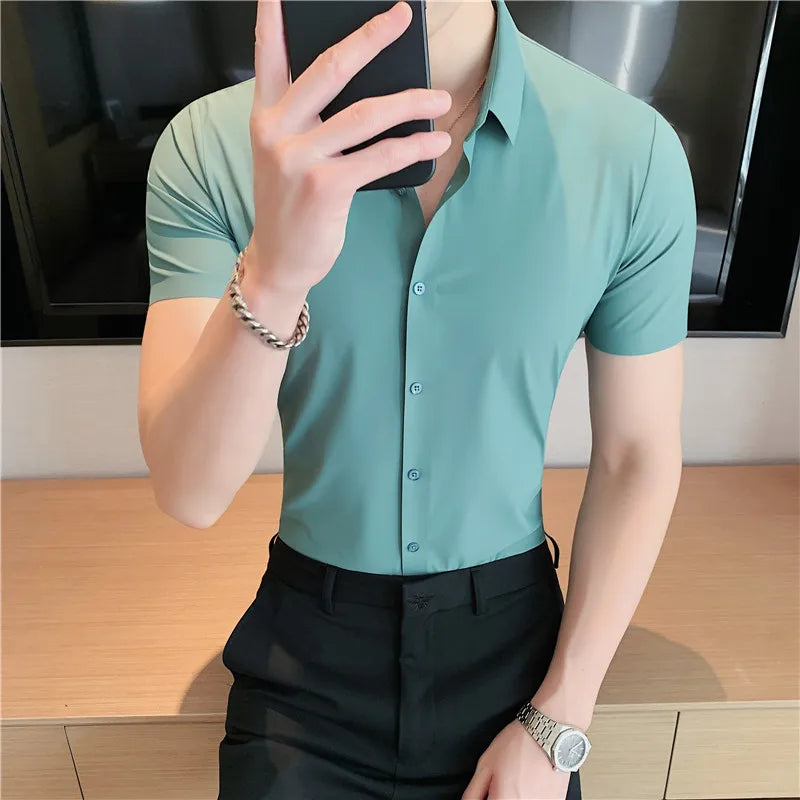 Camisa de mangas curtas para homem Henri Valliere