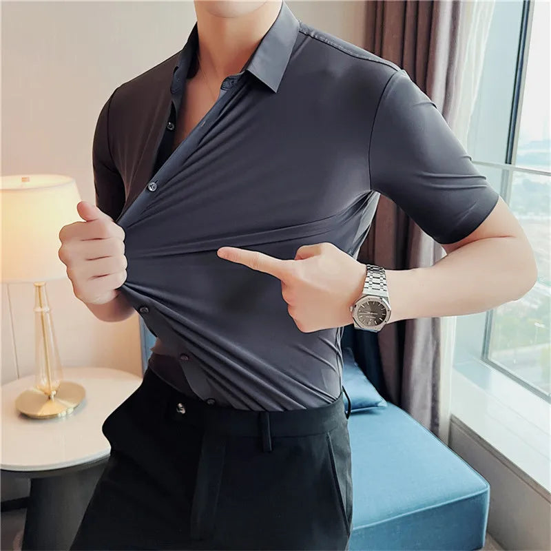 Camisa de mangas curtas para homem Henri Valliere