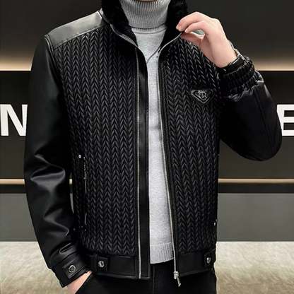 Blouson de motard en cuir Leonardo Fiore