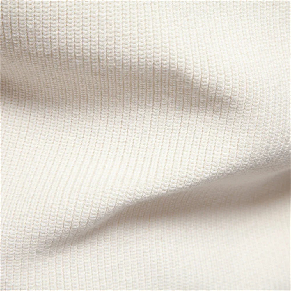 Men's Cotton Mock Neck Pullover Sweater Quarter Zip