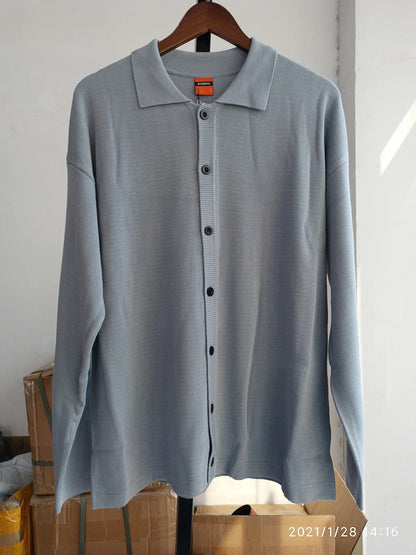 Camisa de punto con botones para hombre Galardo