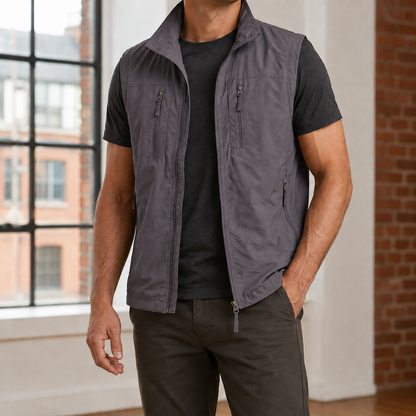 Gilet utilitaire léger en tissu tissé