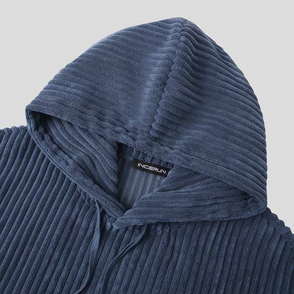 Sweat à capuche en velours côtelé Les