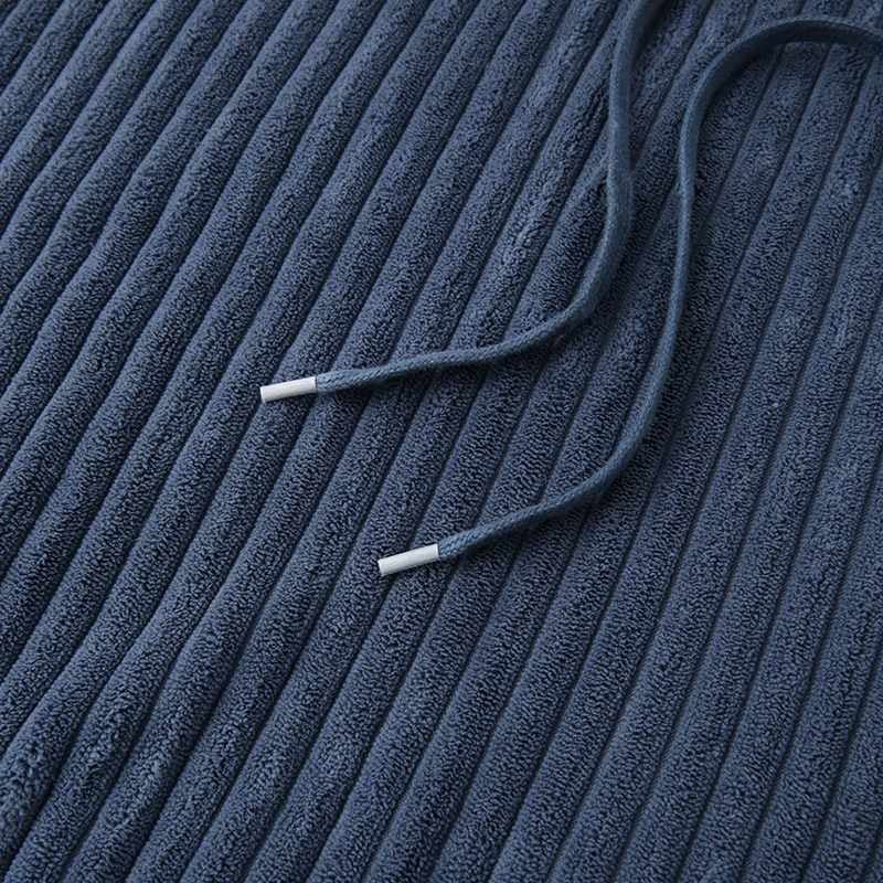 Sweat à capuche en velours côtelé Les