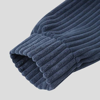 Sweat à capuche en velours côtelé Les