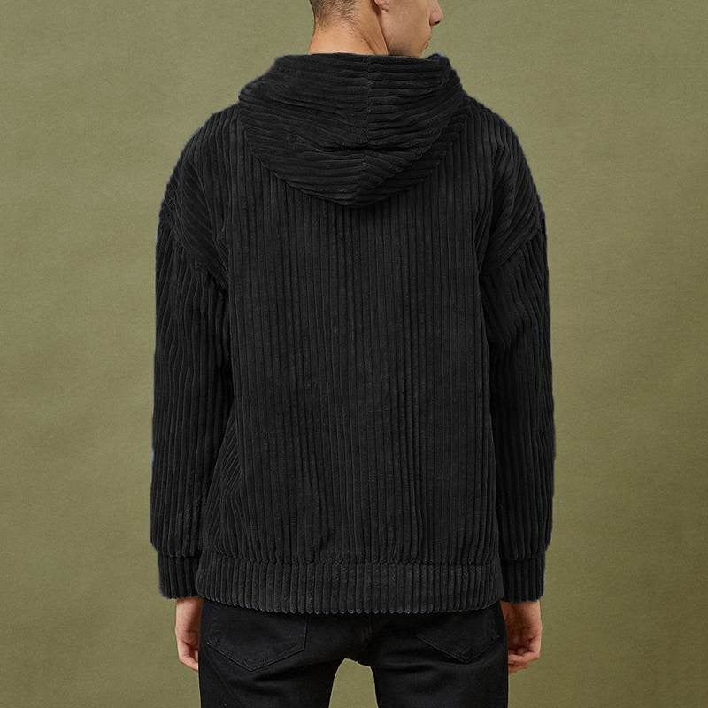 Sweat à capuche en velours côtelé Les