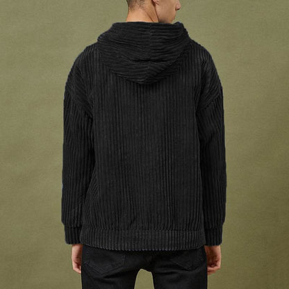 Sweat à capuche en velours côtelé Les
