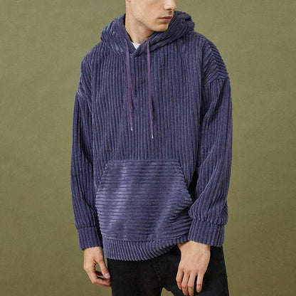 Sweat à capuche en velours côtelé Les