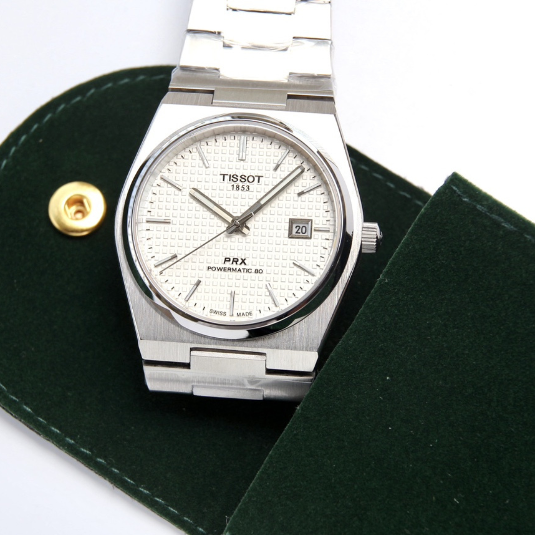 ТЅТ PRX Textured 40mm Watch Silver White