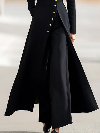 Conjunto Zafren negro de pantalón con blazer largo