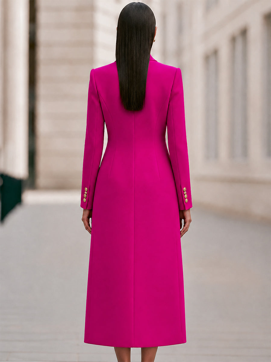Conjunto Zafren de vestido de punto y abrigo cruzado