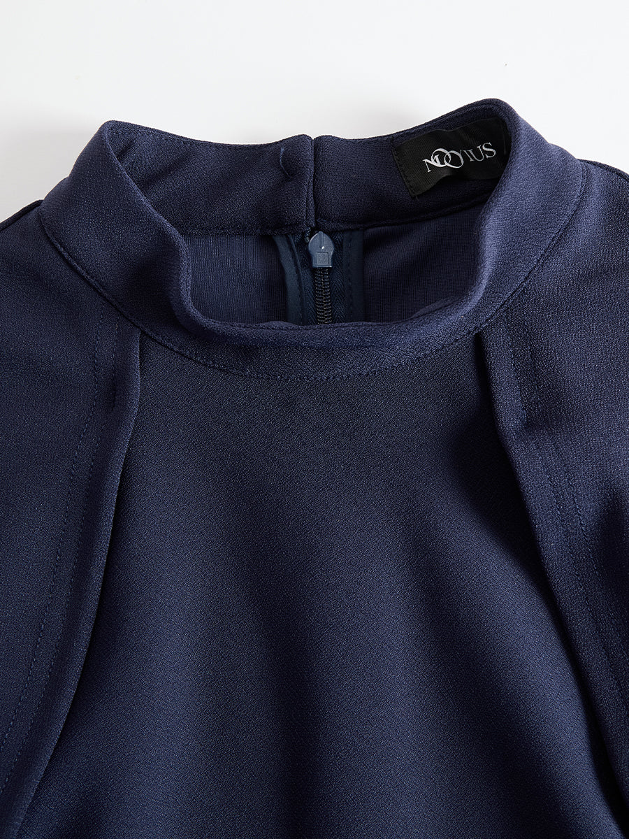 Abito a tubino blu navy Zafren con maniche a mantella