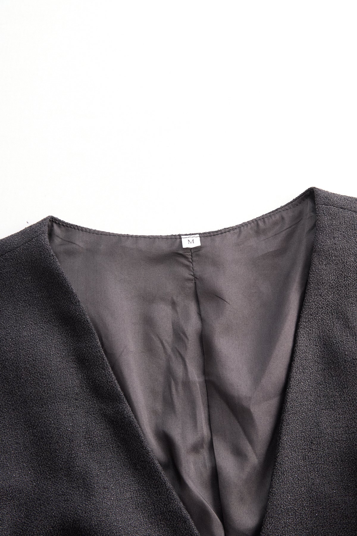 Zafren Pearl Button Vest Skirt Set
