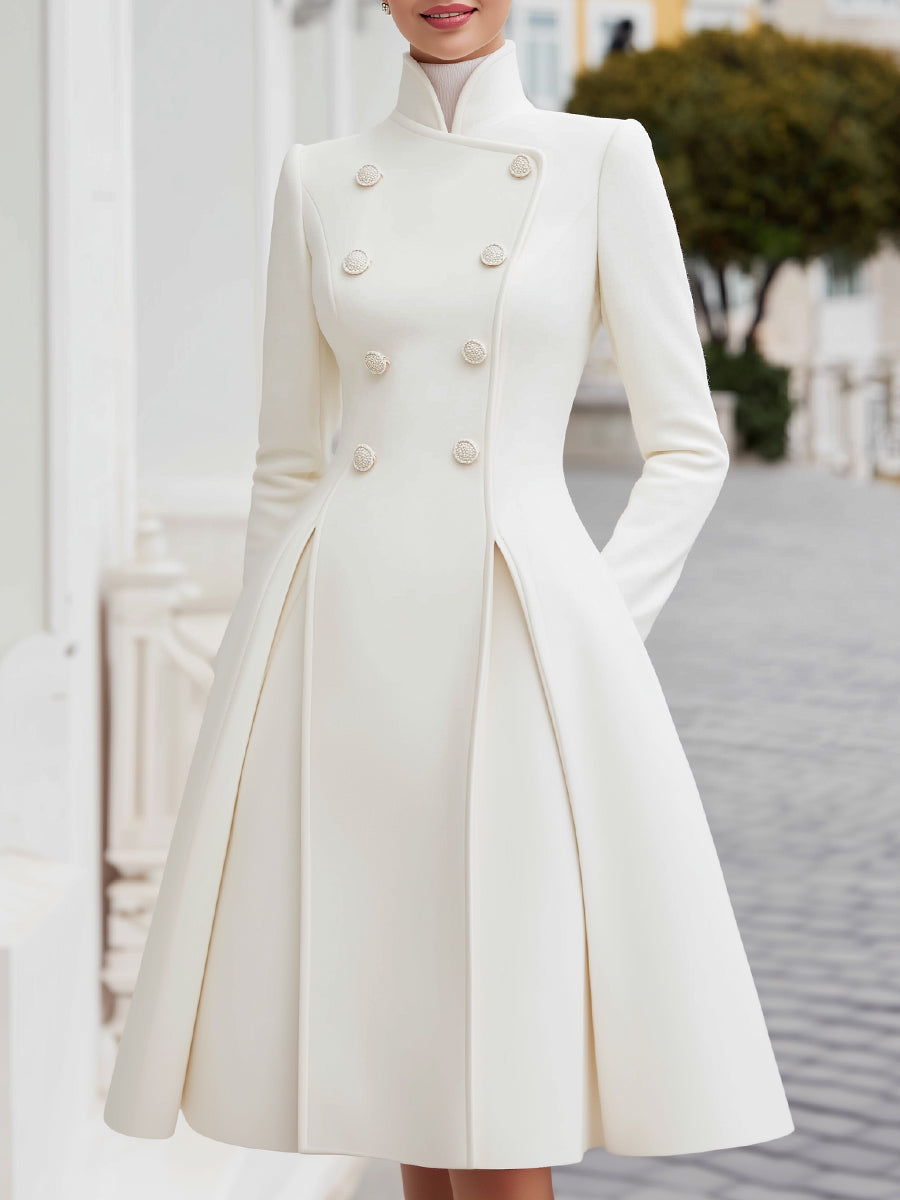 Vestido abrigo blanco de Zafren cruzado