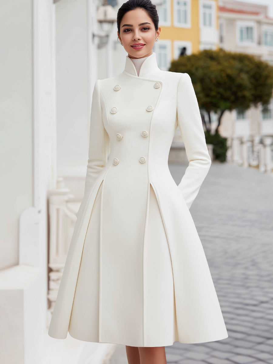 Vestido abrigo blanco de Zafren cruzado
