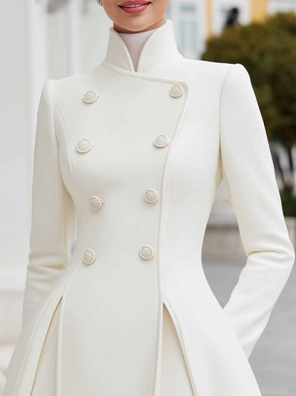 Vestido abrigo blanco de Zafren cruzado