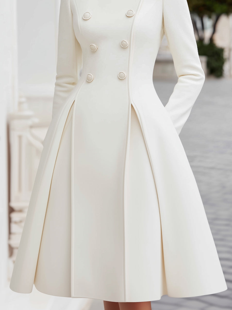 Vestido abrigo blanco de Zafren cruzado