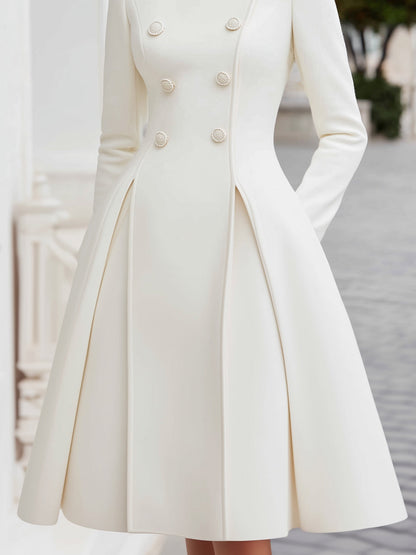 Vestido abrigo blanco de Zafren cruzado