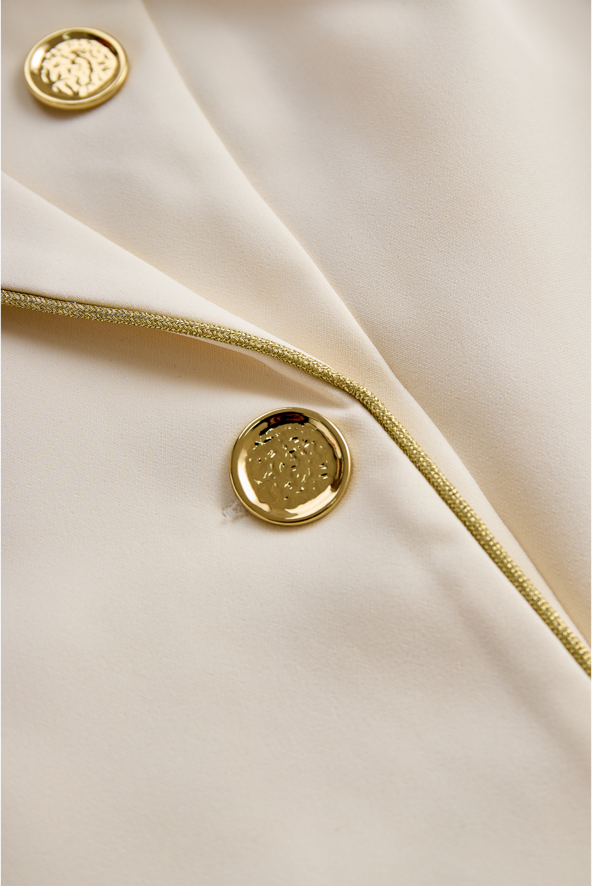 Zafren White Gold-Button Blazer Romper