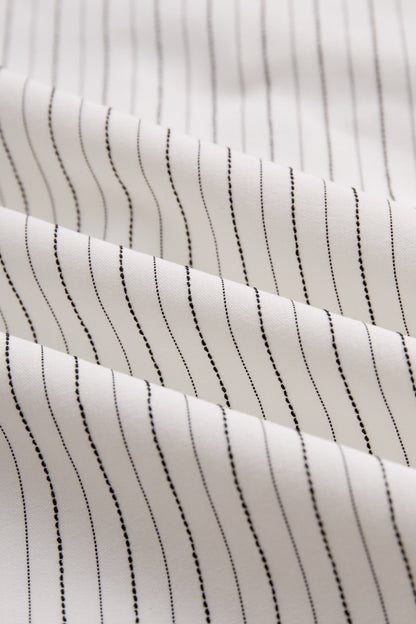 Camicia bianca Zafren a righe, all'americana e con nodo