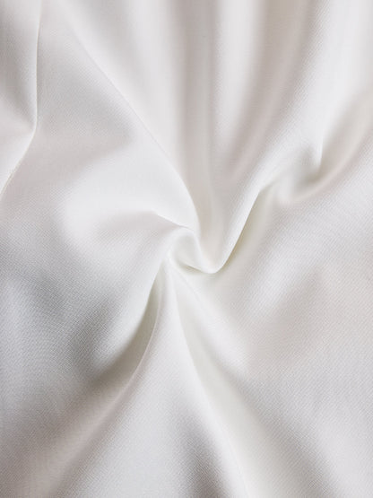 Vestido midi Zafren blanco de corte recto con cremallera frontal